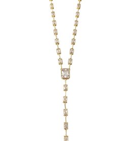 Jane CZ. Lariat Necklace