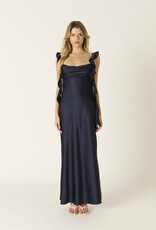 Jinea Satin Frill Maxi Dress