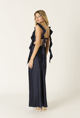 Jinea Satin Frill Maxi Dress