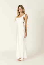 Jinea Satin Frill Maxi Dress