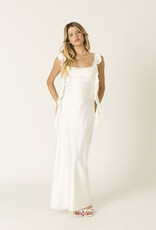 Jinea Satin Frill Maxi Dress