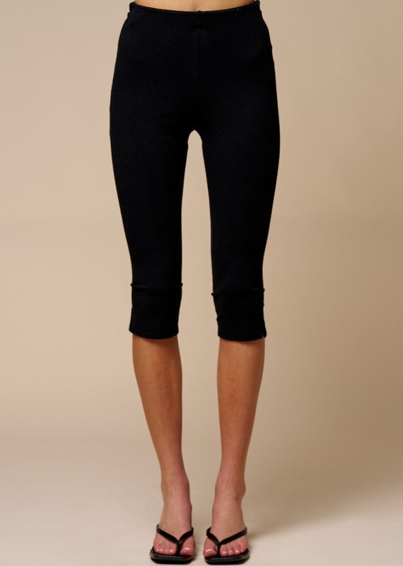 Kora Knit Capri Pants With Side Slit