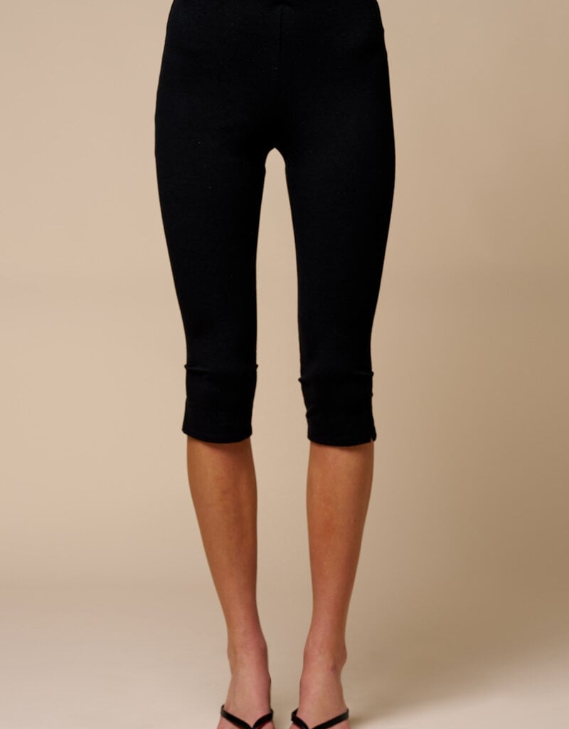 Kora Knit Capri Pants With Side Slit