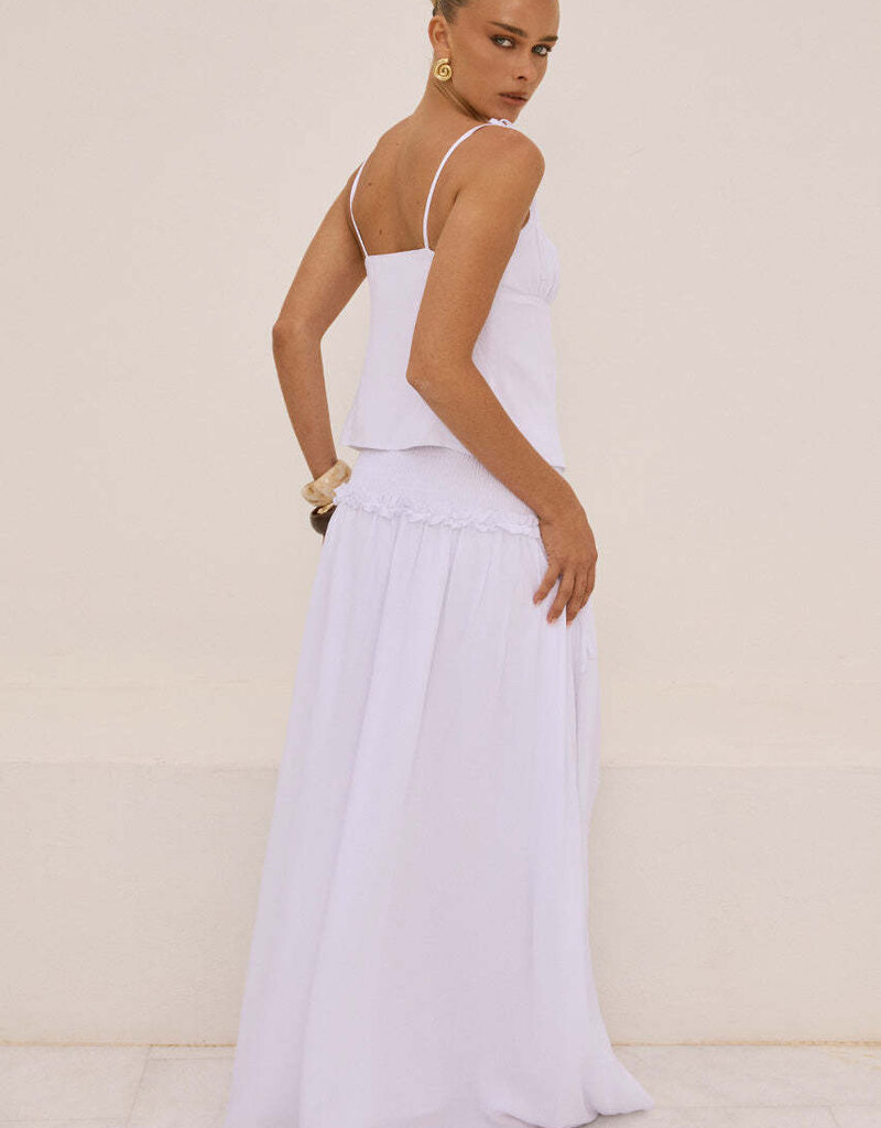 Maree Shirred Drop Waist Maxi Skirt