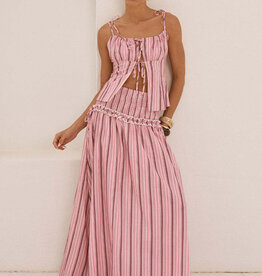 Maree Shirred Drop Waist Maxi Skirt