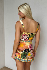 Amanda Uprichard April Belted Skort Mini Dress Romper