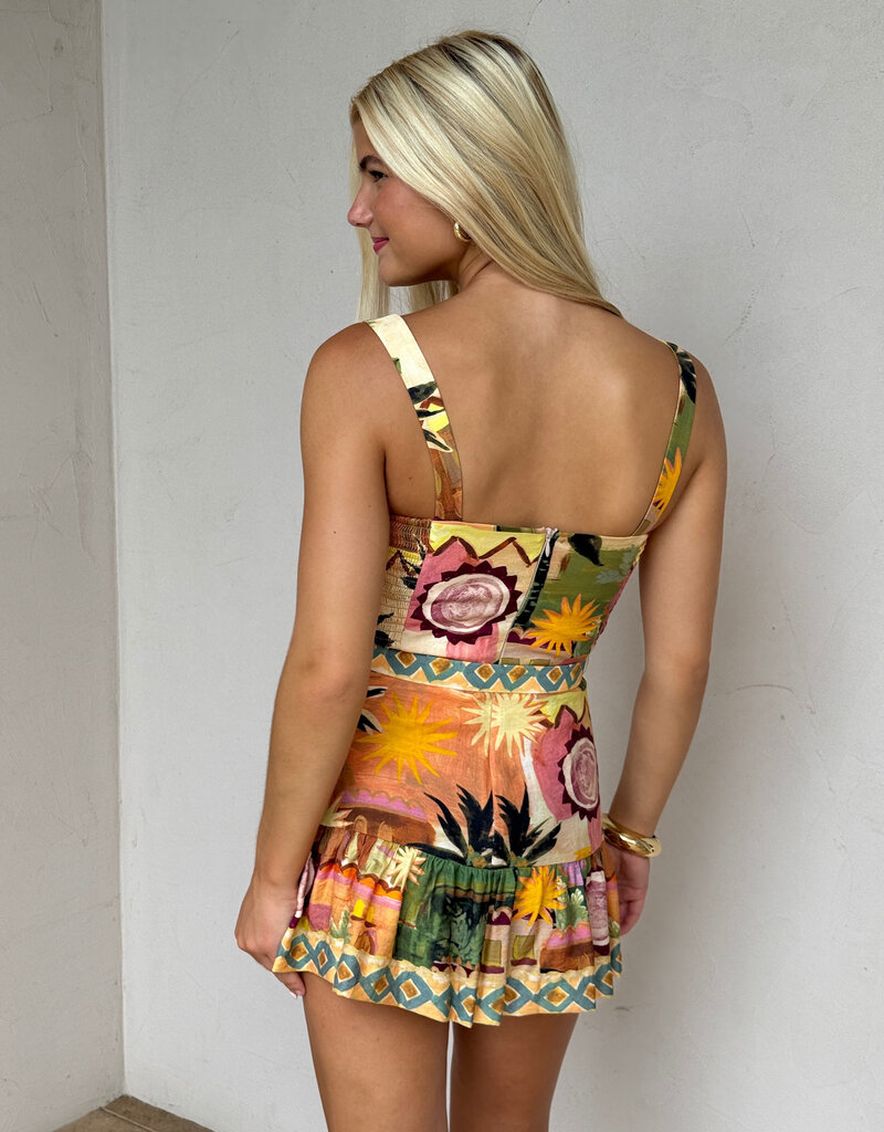 Amanda Uprichard April Belted Skort Mini Dress Romper