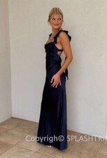 Jinea Satin Frill Maxi Dress