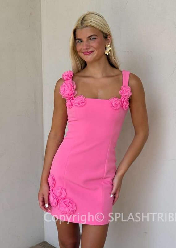 Elliatt Trompe 3D Floral Mini Dress
