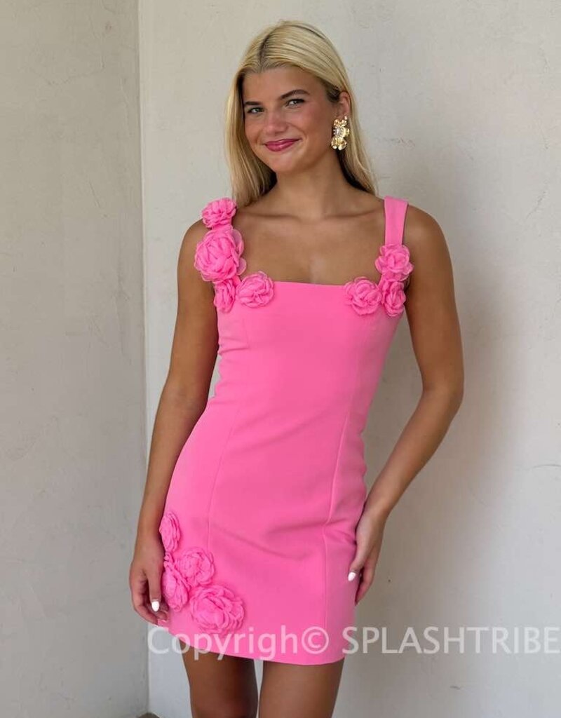 Elliatt Trompe 3D Floral Mini Dress