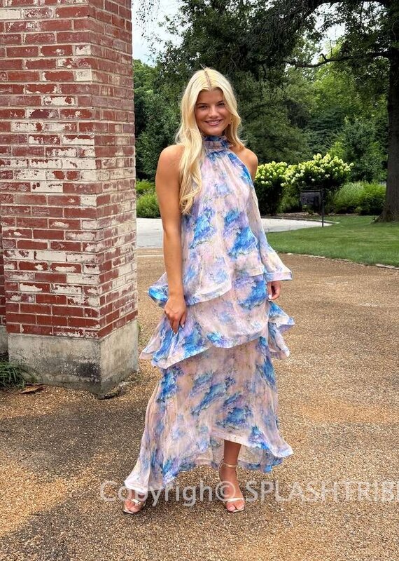 Elliatt Briony Tiered Floral Maxi Dress Gown