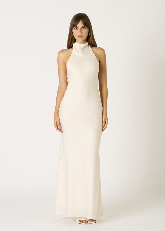 Avery High Neck Halter Maxi Dress