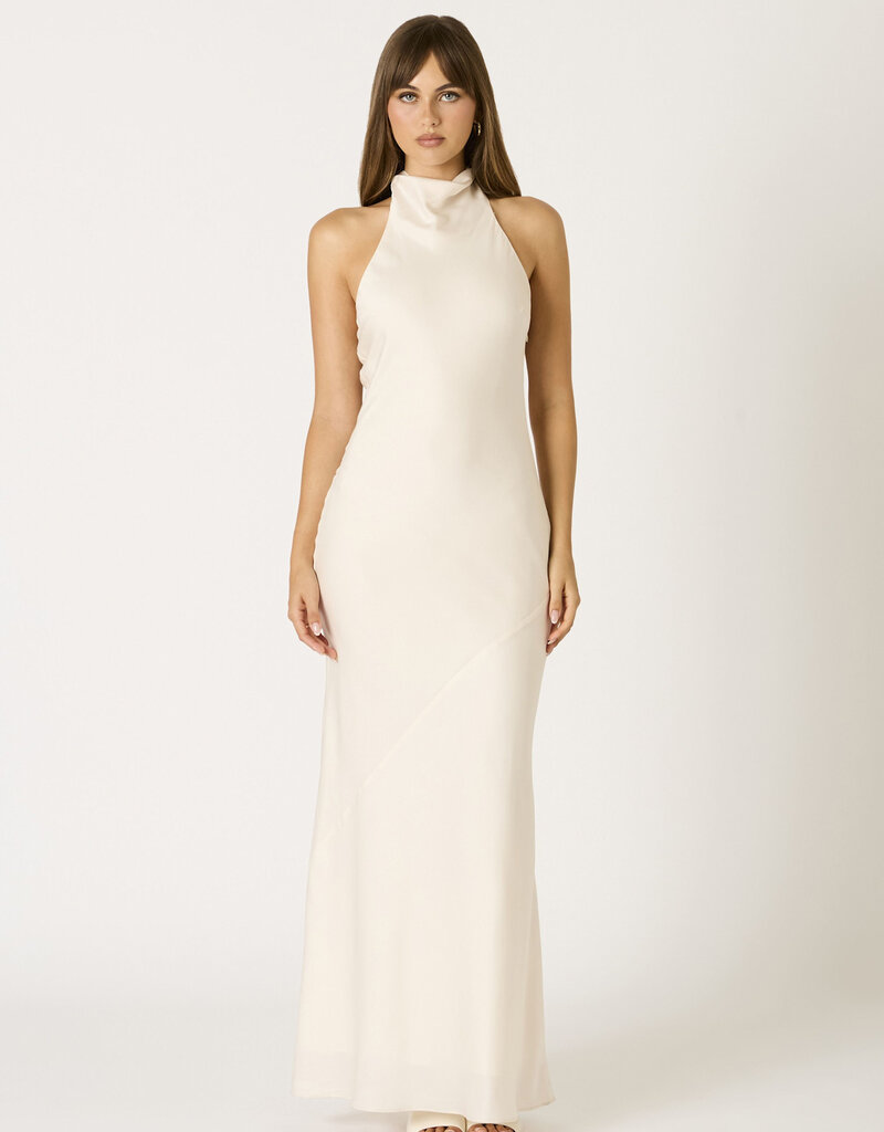 Avery High Neck Halter Maxi Dress