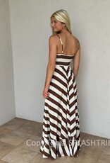 Audrey Cami Strap Striped Maxi Dress