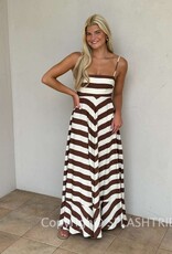 Audrey Cami Strap Striped Maxi Dress