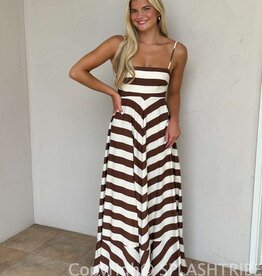 Audrey Cami Strap Striped Maxi Dress