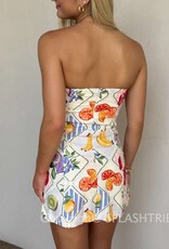 Fruit Set Strapless Mini Dress