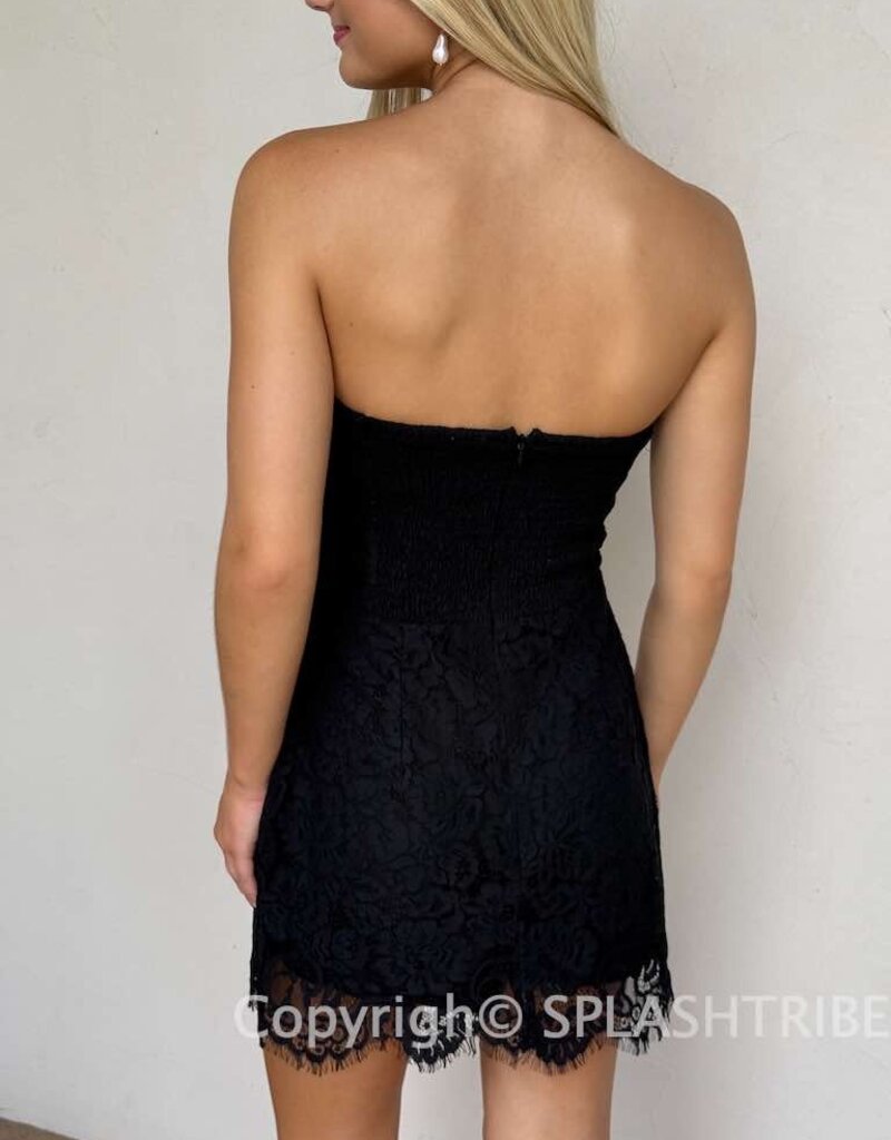 Juliette Strapless Lace Mini Dress