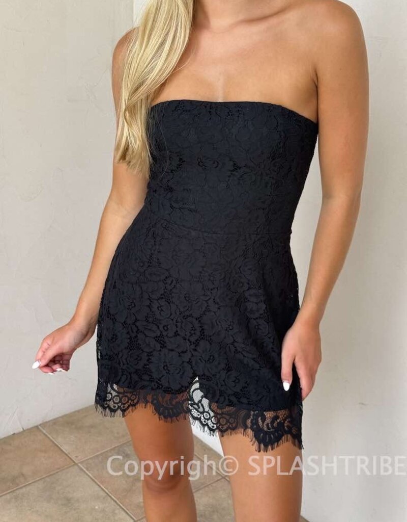 Juliette Strapless Lace Mini Dress