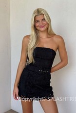 Ava Lace Strapless Belted Skort Mini Dress