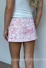 Mantra Tile One Side Slit Mini Skort