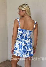 Downy Flower Wide Strap Mini Dress