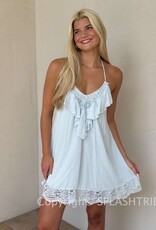 Sydney Lace Trim Tie Back Swing Mini Dress
