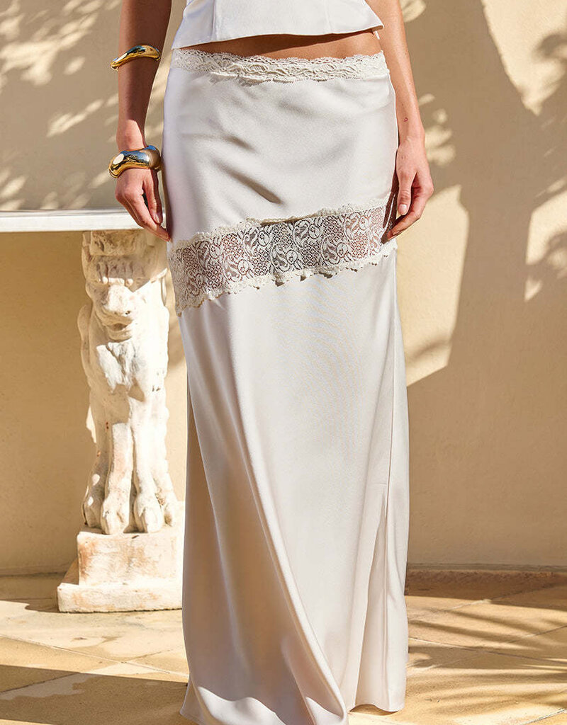 Amara Lace Trim Maxi Skirt