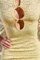 Luani Mandarin Collar Mini Dress
