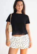 Lace Trim Short Sleeve Tee