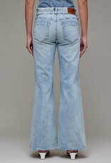 Low Rise Double Button Waistband Flare Jeans