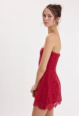 Juliette Strapless Lace Mini Dress