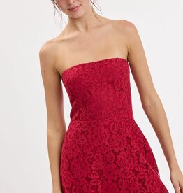 Juliette Strapless Lace Mini Dress