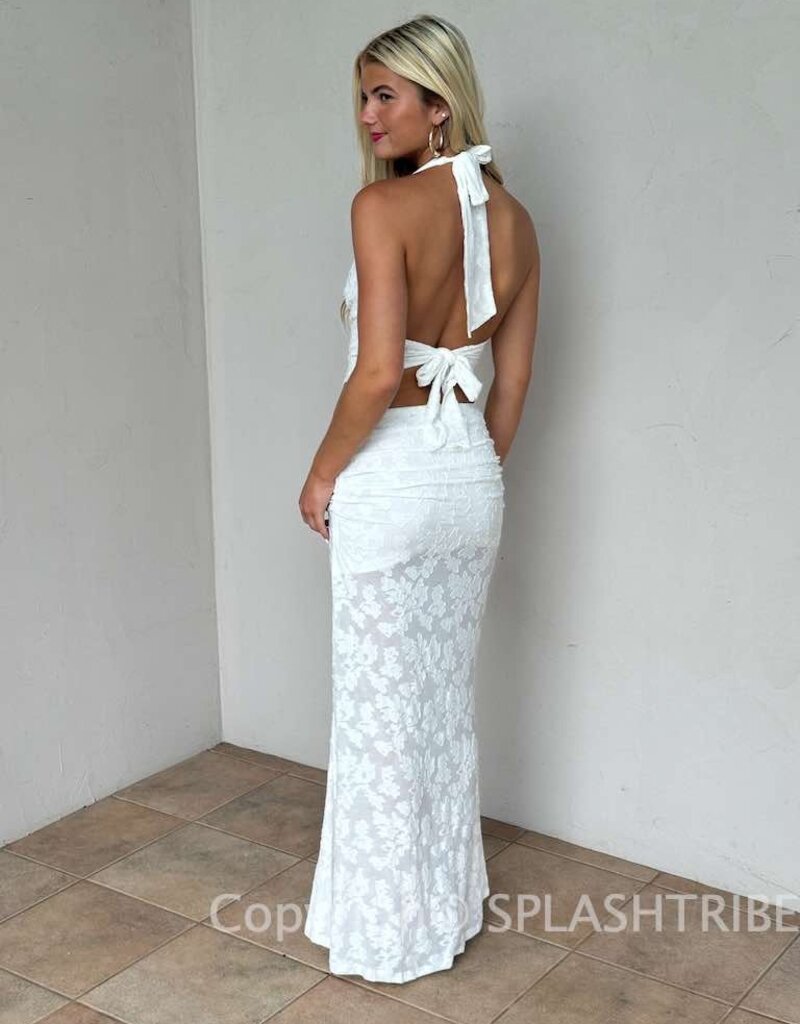 Keira Floral Jacquard Maxi Skirt
