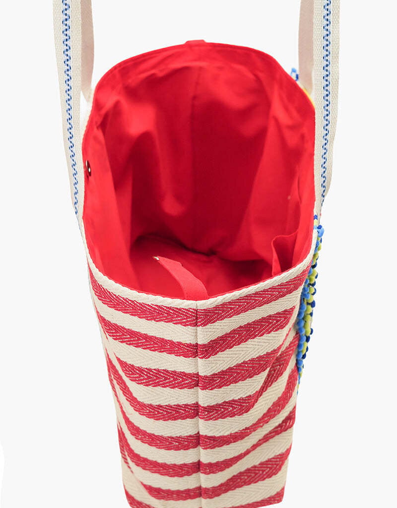 Deep Sea Sardine Beaded Coastal Tote