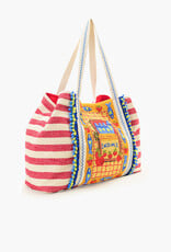 Deep Sea Sardine Beaded Coastal Tote