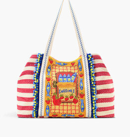 Deep Sea Sardine Beaded Coastal Tote
