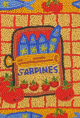 Deep Sea Sardine Beaded Coastal Tote