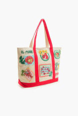 Postcard From Italy Destination Beaded Tote