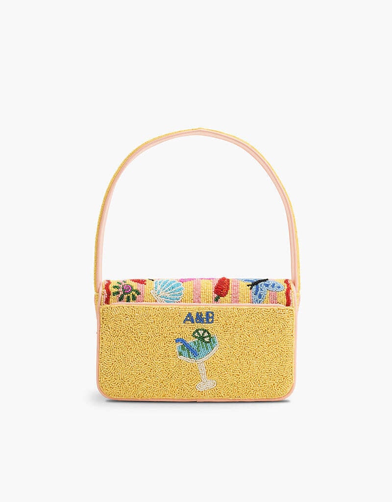 Riviera Chic "La Dolce Vita" Beaded Shoulder Bag