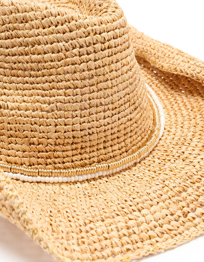 Giselle Hat Natural/Gold