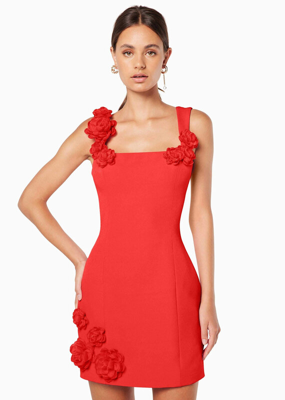 Elliatt Trompe 3D Floral Mini Dress