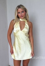 Brooke Satin Open Cowl Back Mini Dress