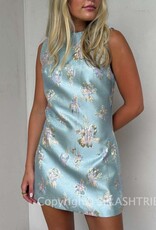 Anna Sleeveless Floral Jacquard Mini Dress