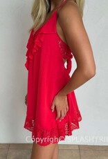 Sydney Lace Trim Tie Back Swing Mini Dress