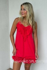 Sydney Lace Trim Tie Back Swing Mini Dress