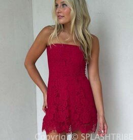 Juliette Strapless Lace Mini Dress