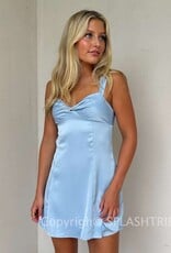 Delia Satin Tie Back Mini Dress