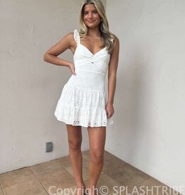 Bree Lace Tie Back Mini Dress