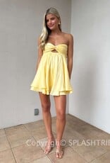 Ada Shimmer Twist Bust Mini Dress